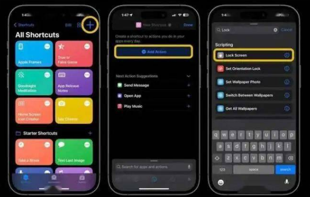 云阳苹果14锁屏维修店分享iPhone14升级iOS16.4后如何创建锁屏快捷方式 