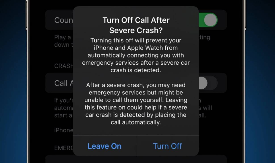 云阳苹果14维修分享 iPhone 14 和 Apple Watch 上关闭崩溃检测 